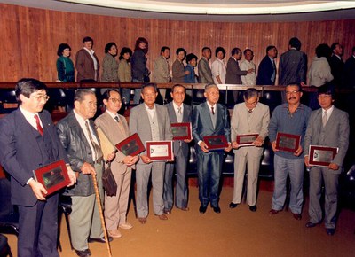 Luis Okuda, Hideharu Okagawa e Teruaki Kushikawa.jpg