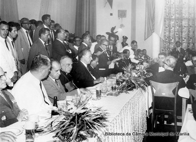No Marília Tênis Clube, o banquete para as autoridade 04 de abril de 1963.jpg