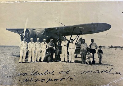 Aeronave no aeroporto de Marília