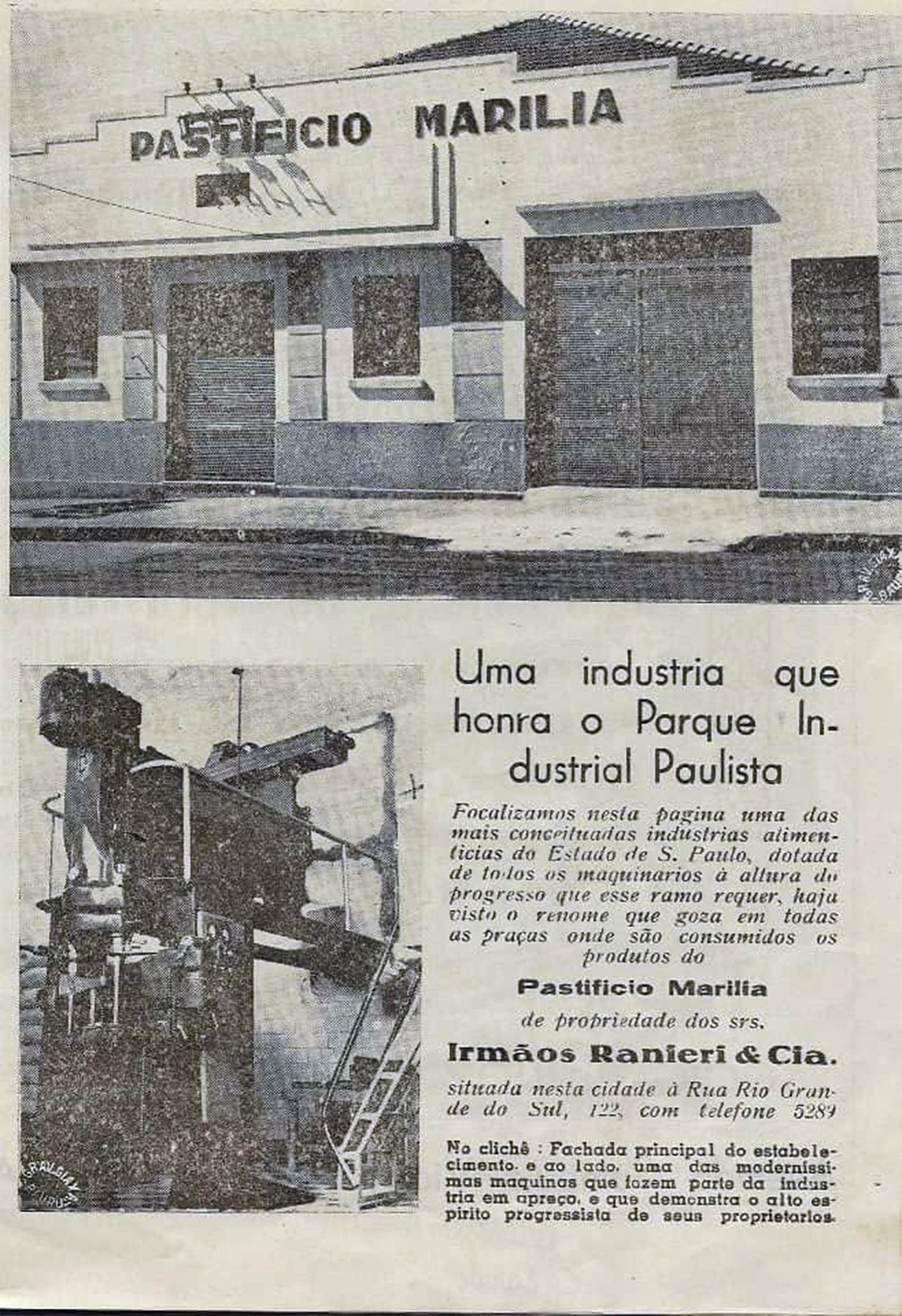 artigo de revista sobre Irmãos Raineri