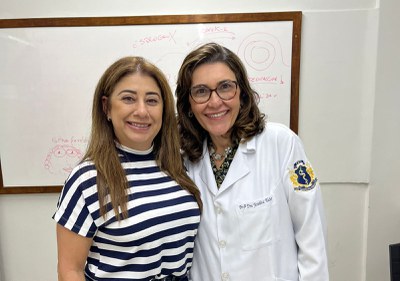 Vice-presidente da Câmara com a médica Jesselina Haber, que vai receber o título de Cidadã Mariliense