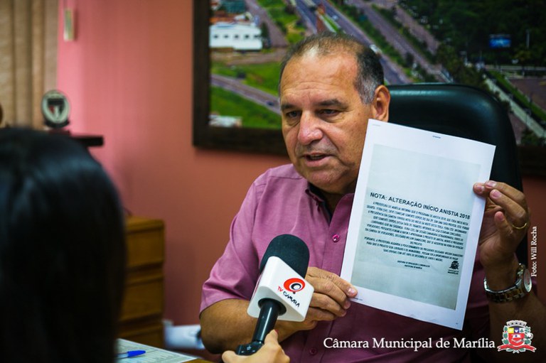 Anistia para ser transformada em lei precisa respeitar prazos legislativos, reitera presidente