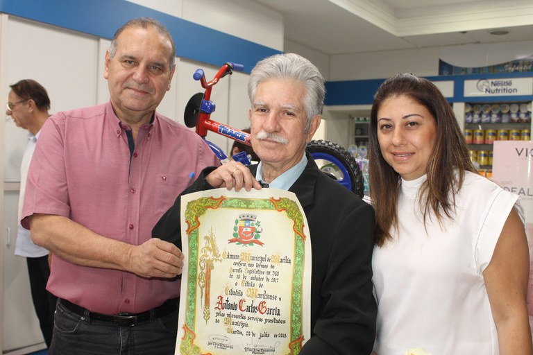 Câmara entrega título de Cidadão Mariliense  a Antônio Carlos Garcia, o popular Cebolinha