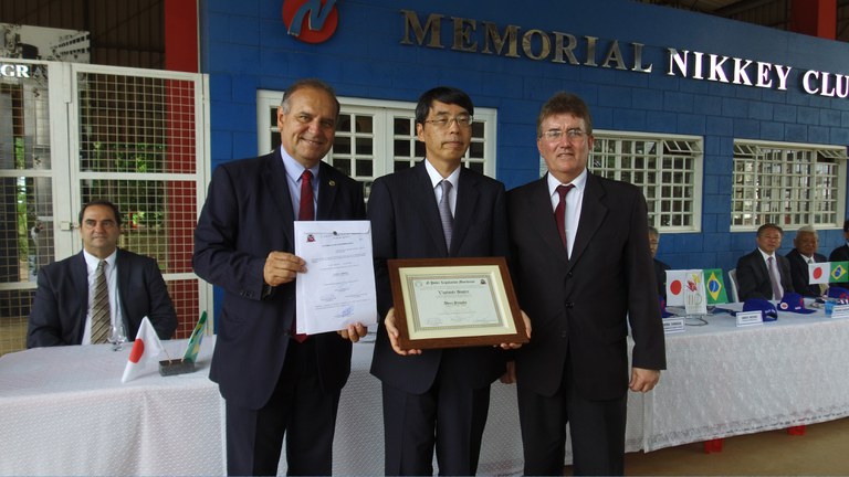 Embaixador e cônsul do Japão no Brasil, recebem homenagens da Câmara e Prefeitura de Marília