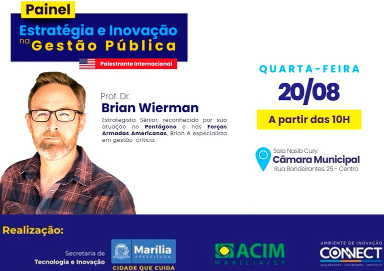Palestrante internacional apresenta painel sobre estratégia e inovação na gestão pública 