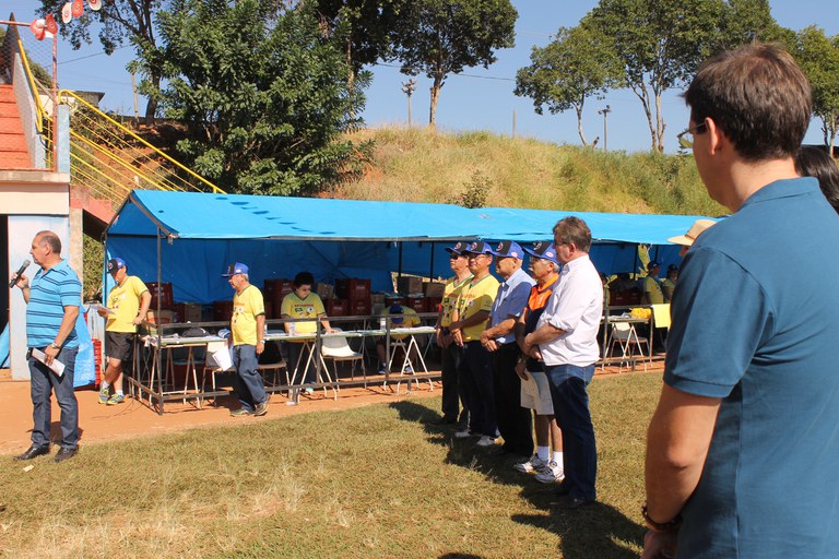 Presidente da Câmara Delegado Damasceno  discursa durante a abertura do 64º Undokai