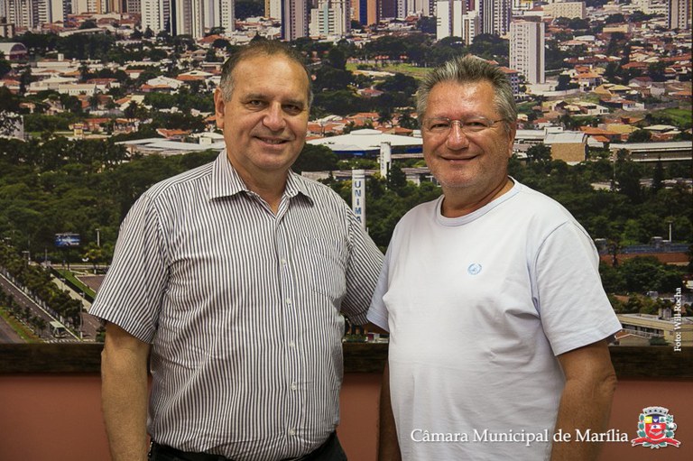 Presidente Delegado Damasceno recebe  produtor e cinegrafista Jurandir Zangaro