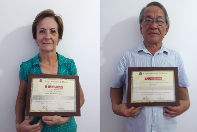 Vereador Mário Coraíni Júnior homenageia casal que voluntariamente revitalizou parque em bairro