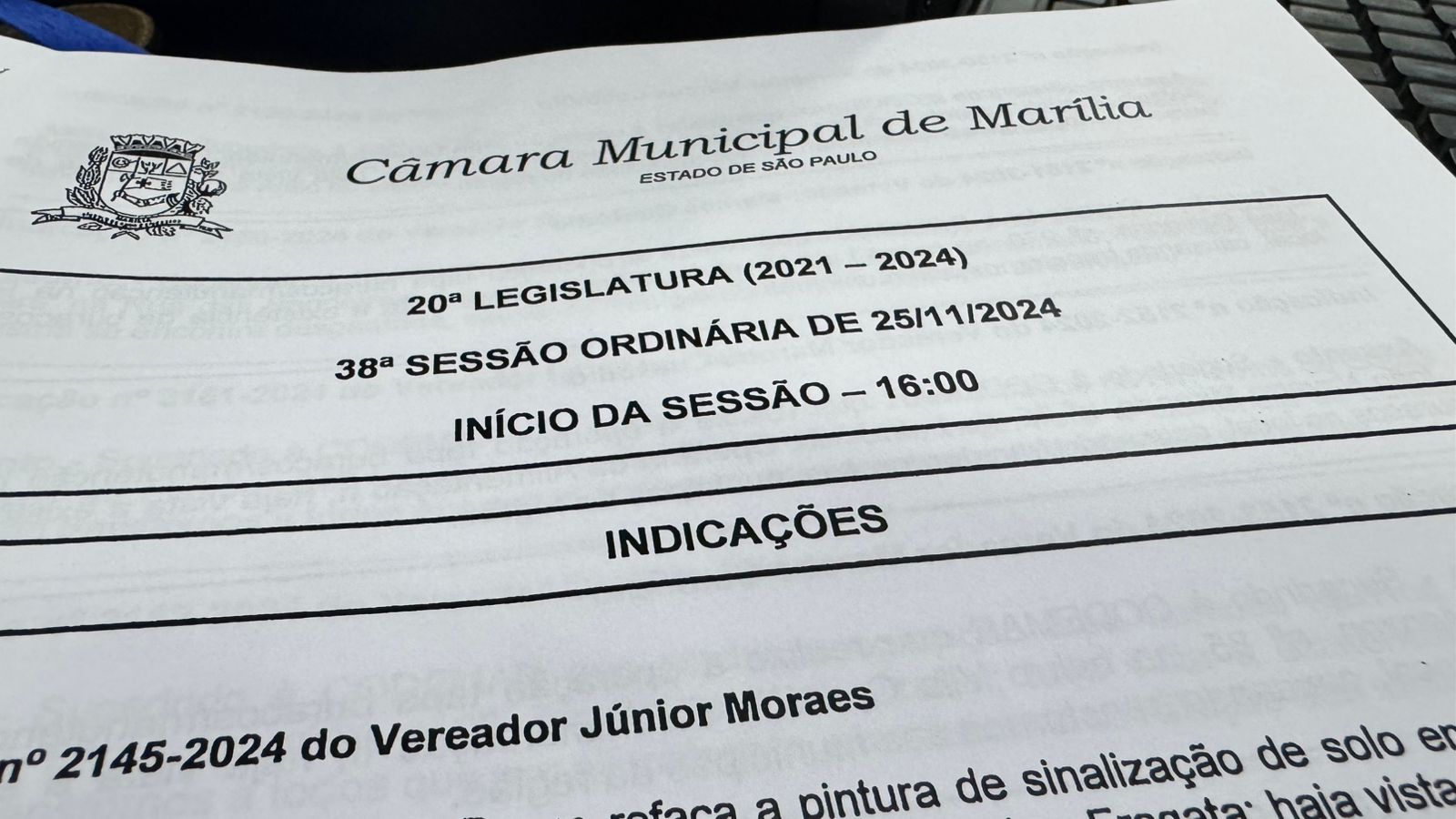 Vereadores aprovam oito Projetos de Lei em sessão ordinária
