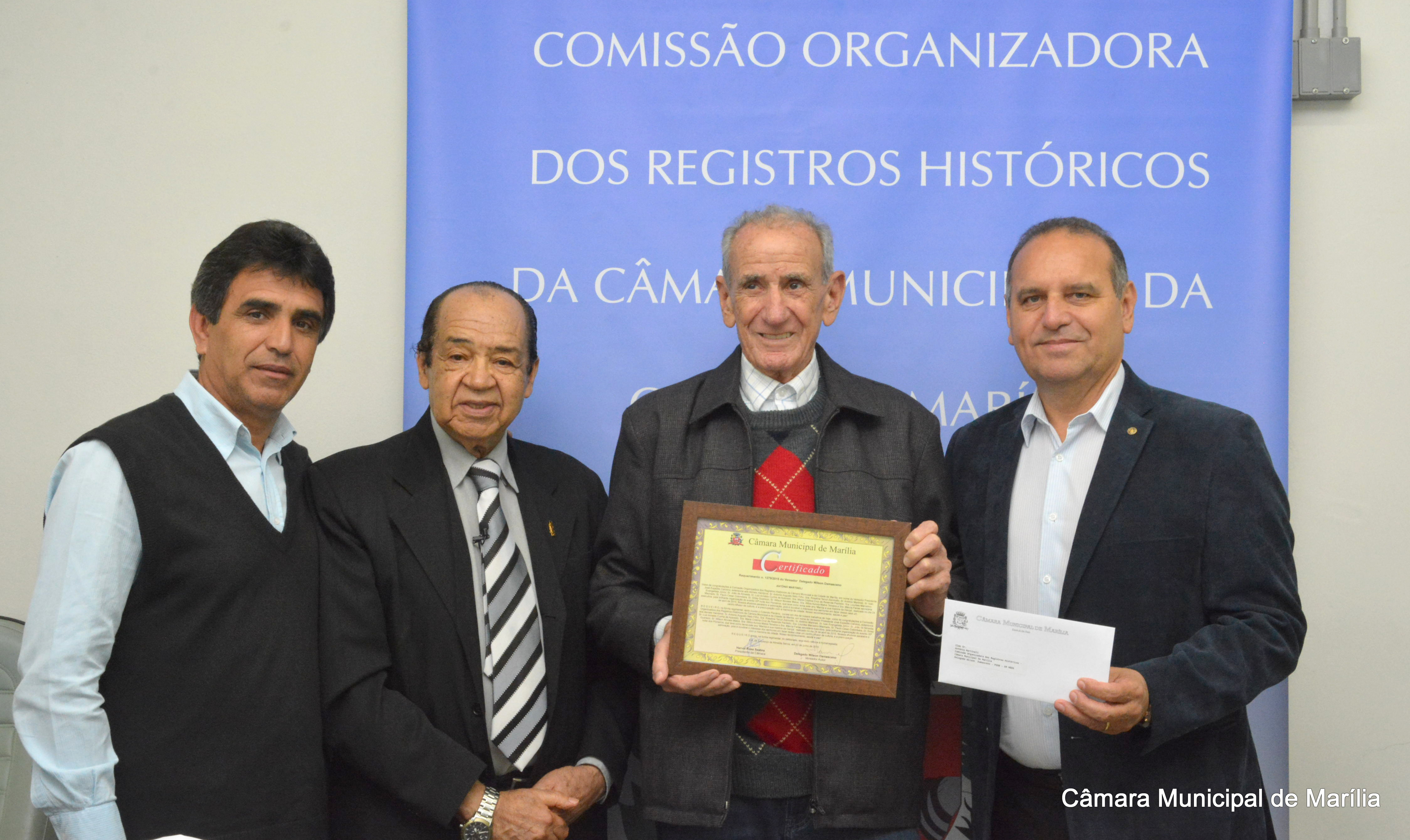 Comissão dos Registros Históricos recebe votos de congratulações do vereador Delegado Damasceno